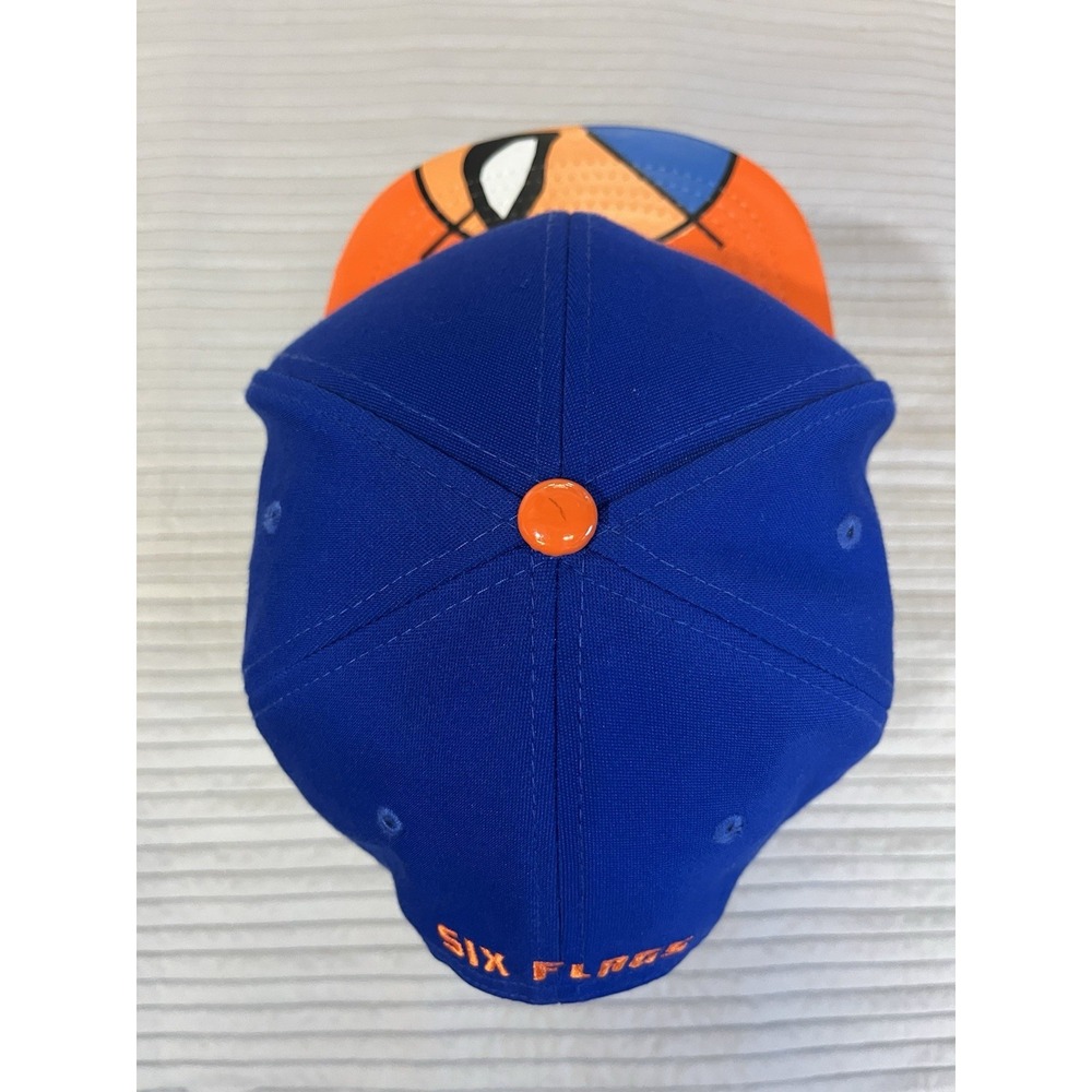 Deathstroke Six Flags DC Comics Cap Hat Blue Orange Adult Adjustable Snapback - Picture 7 of 11